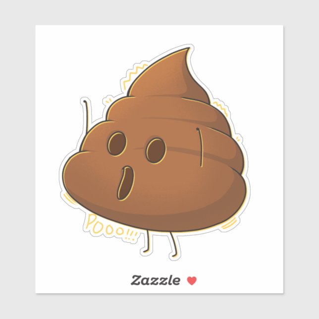Sticker pouo ! ! ! - kawaii poop (Feuille)