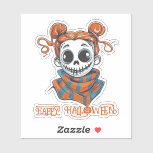 Sticker Poupée Halloween Red Head