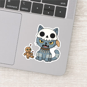 Sticker Poupée vaudou de chat sorcière