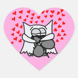 Sticker pour accrochage de hibou et souris