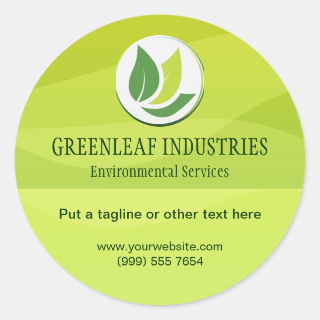 Sticker pour affaires De l'environnement vert (Devant)