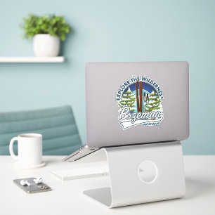 Sticker pour affiche de ski Bozeman Montana