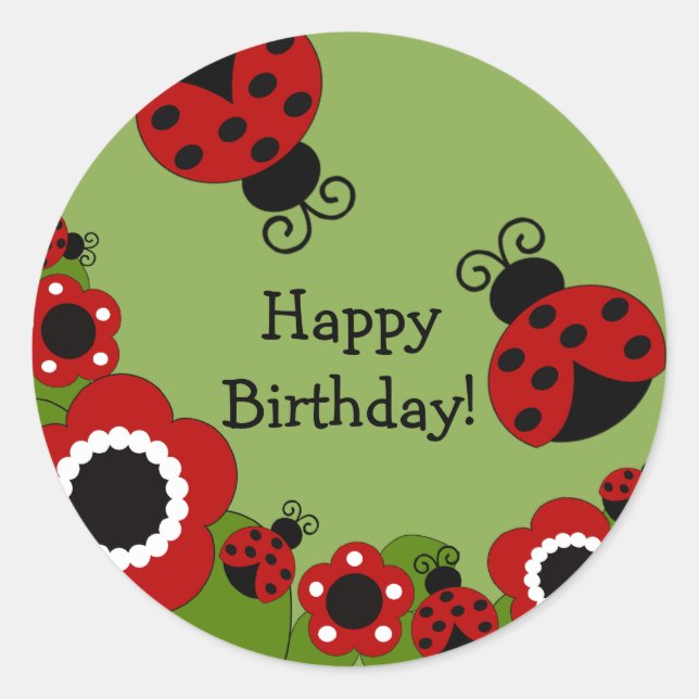 Sticker pour anniversaire de Ladybug (Devant)