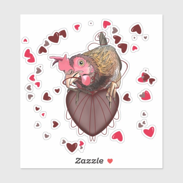 Sticker pour attraper le poulet (Feuille)