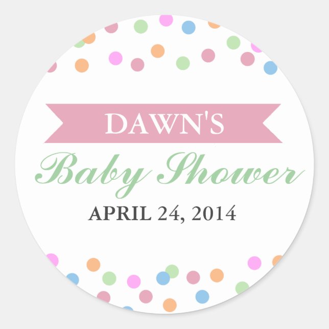Sticker pour Baby shower d'arrosage (Devant)