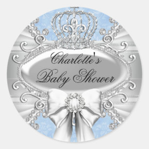 Sticker pour Baby shower de la Couronne du Petit P