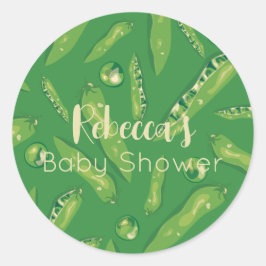 Sticker pour baby shower de pois doux