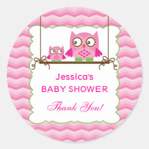 Sticker pour Baby shower pour fille Maman et Bébé 