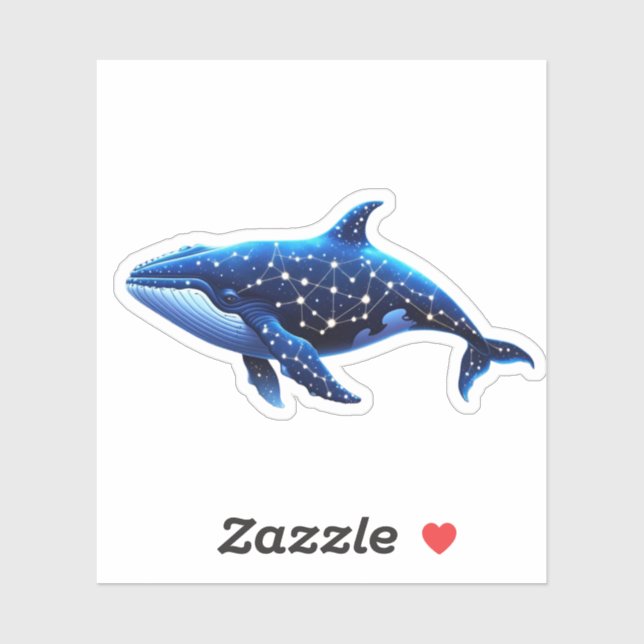 Sticker pour baleine céleste : Unique Star Constel (Feuille)