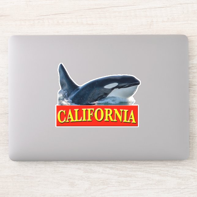 Sticker pour baleine tueuse en Californie (Ordinateur)
