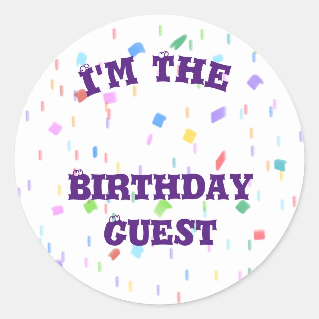 Sticker pour Birthday Guest (Devant)