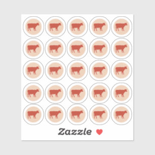 Sticker pour boeuf 2 couleurs au choix du repas