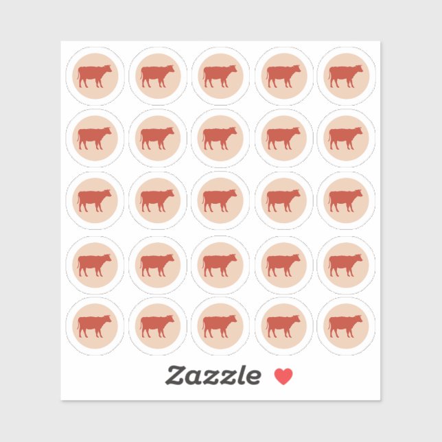 Sticker pour boeuf 2 couleurs au choix du repas (Feuille)