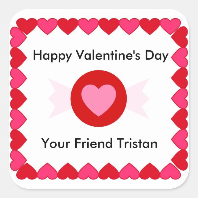 Sticker pour bonbons de la Saint-Valentin (Devant)