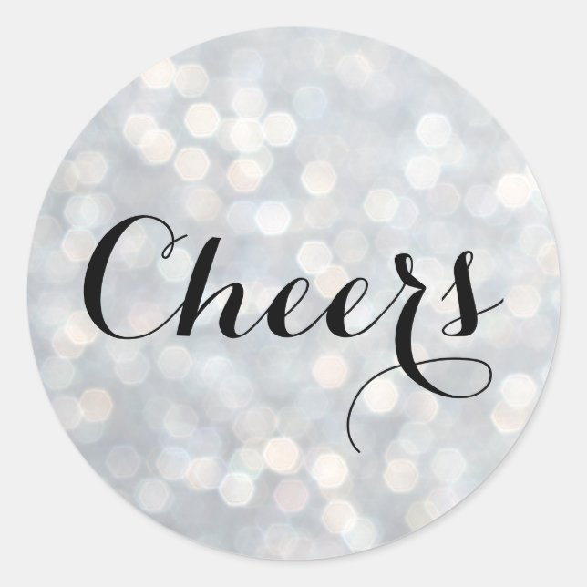 Sticker pour bulles de champagne en argent (Devant)