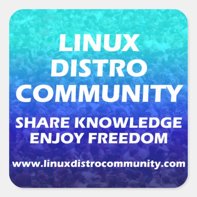 Sticker pour Carré communautaire Linux Distro 2 ta (Devant)