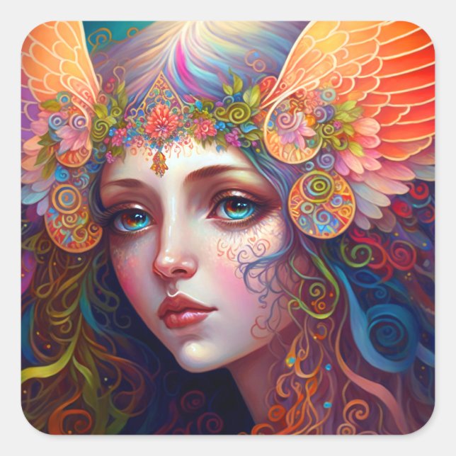 Sticker pour Carré d'Imaginaire Rainbow Goddess (Devant)