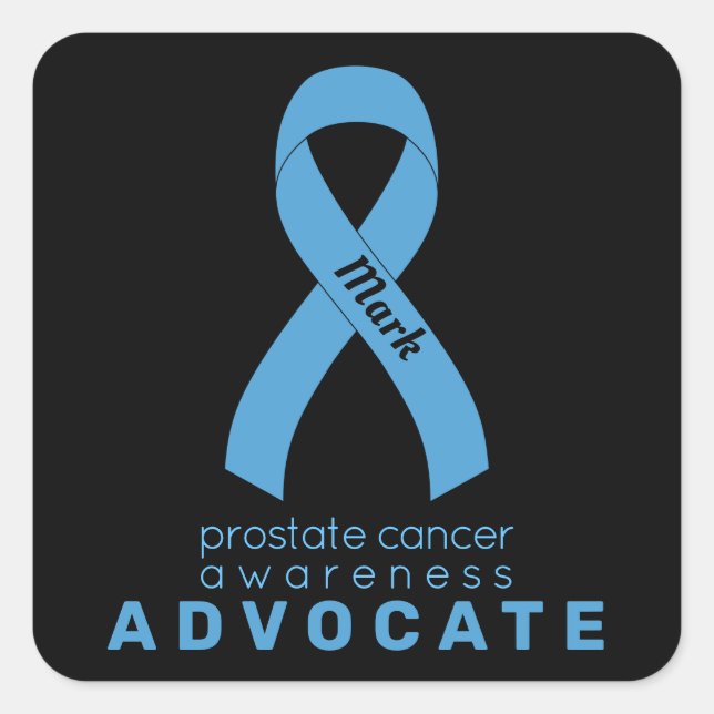 Sticker pour Carré noir de prostate Cancer Advocat (Devant)