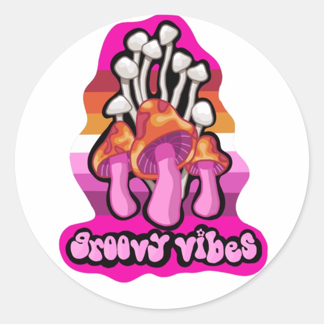 Sticker pour champignon lesbienne (Devant)