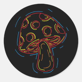 Sticker pour champignon néon