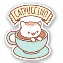 Sticker pour chat CATPUCCINO