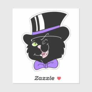 Sticker pour chat de chapeau supérieur