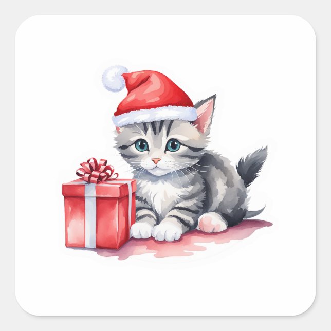 Sticker pour chat de vacances - Cute Kitty avec ca (Devant)