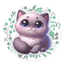 sticker pour chat mignon