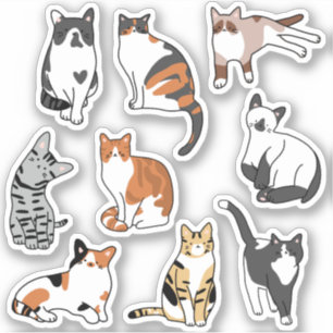 Sticker pour chat mignon