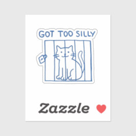 Sticker pour chats drôle - Ai Trop Silencieux Jail