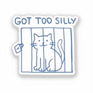 Sticker pour chats drôle - Ai Trop Silencieux Jail