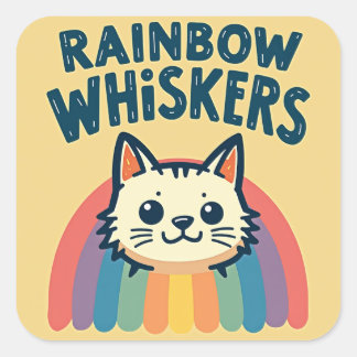Sticker pour chats Rainbow Whiskers