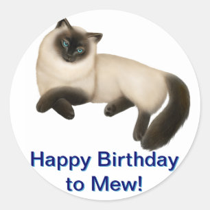 Sticker pour chats siamois personnalisable