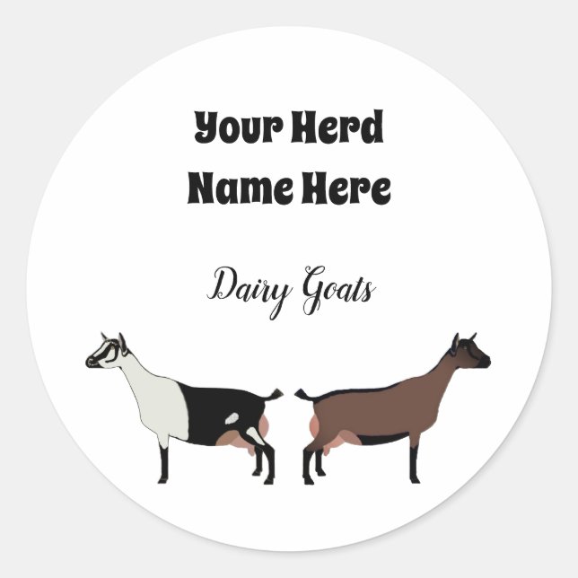 Sticker pour chèvre laitière personnalisée (Devant)