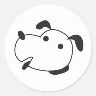 Sticker pour chien à l'air drôle