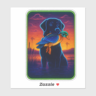 Sticker pour chien de chasse néon