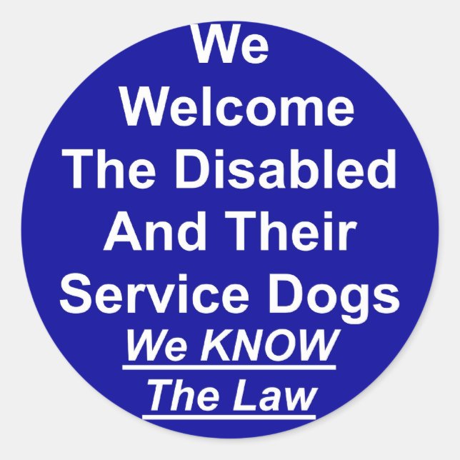 Sticker pour chien de service d'accueil (Devant)