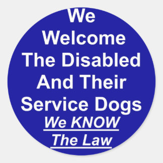 Sticker pour chien de service d'accueil