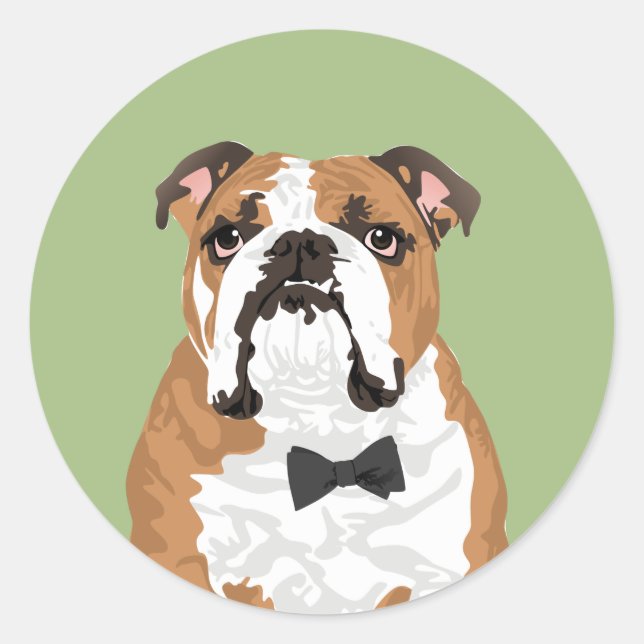 Sticker pour chien de taureau anglais pour Amoureu (Devant)