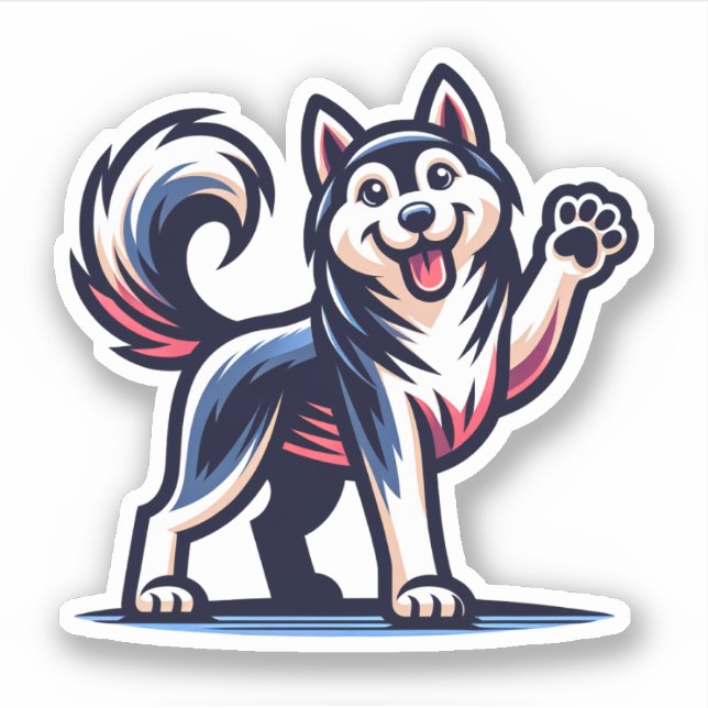 Sticker pour chien Husky (Devant)