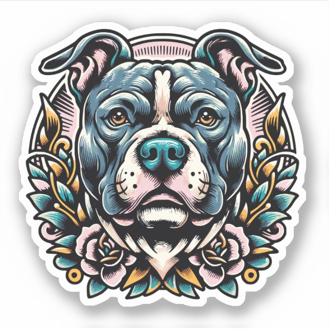 Sticker pour chien imperméable au vinyle de marque (Devant)