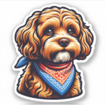 Sticker pour chien vinyle Cavapoo