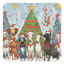 Sticker pour chiens de Noël et de Noël
