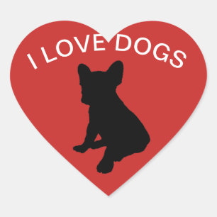 Sticker pour chiens J'aime