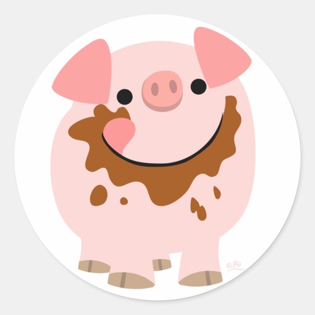 Sticker pour cochon au chocolat (Devant)