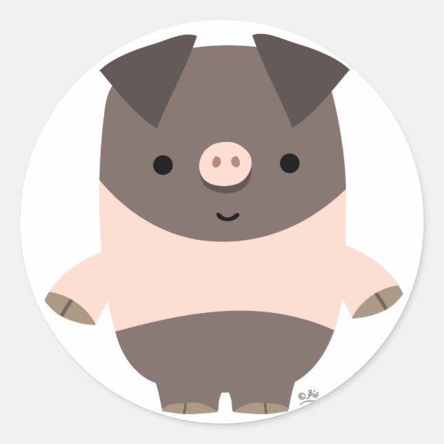Sticker pour cochon cartonné mignon (Devant)