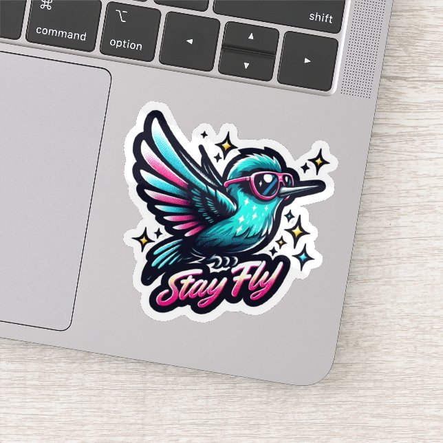 Sticker pour colibri motivationnel (Détail)