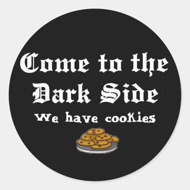 Sticker pour comédie, Venez au côté sombre (Devant)