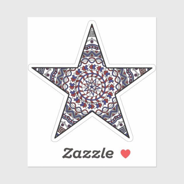 Sticker pour contour Star of Independence (Feuille)