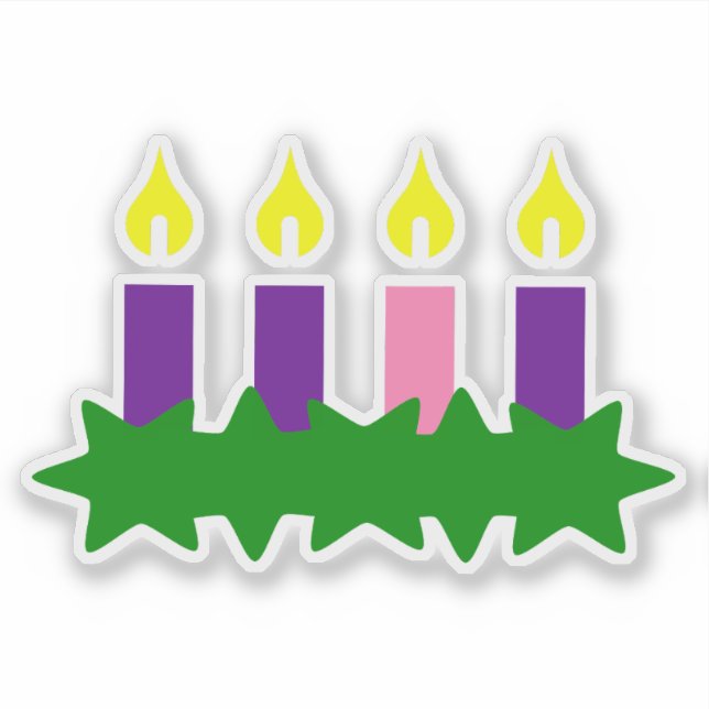 Sticker pour couronnes d'avent Définir le calendri (Devant)